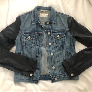 RAG & BONE denim/leather jacket